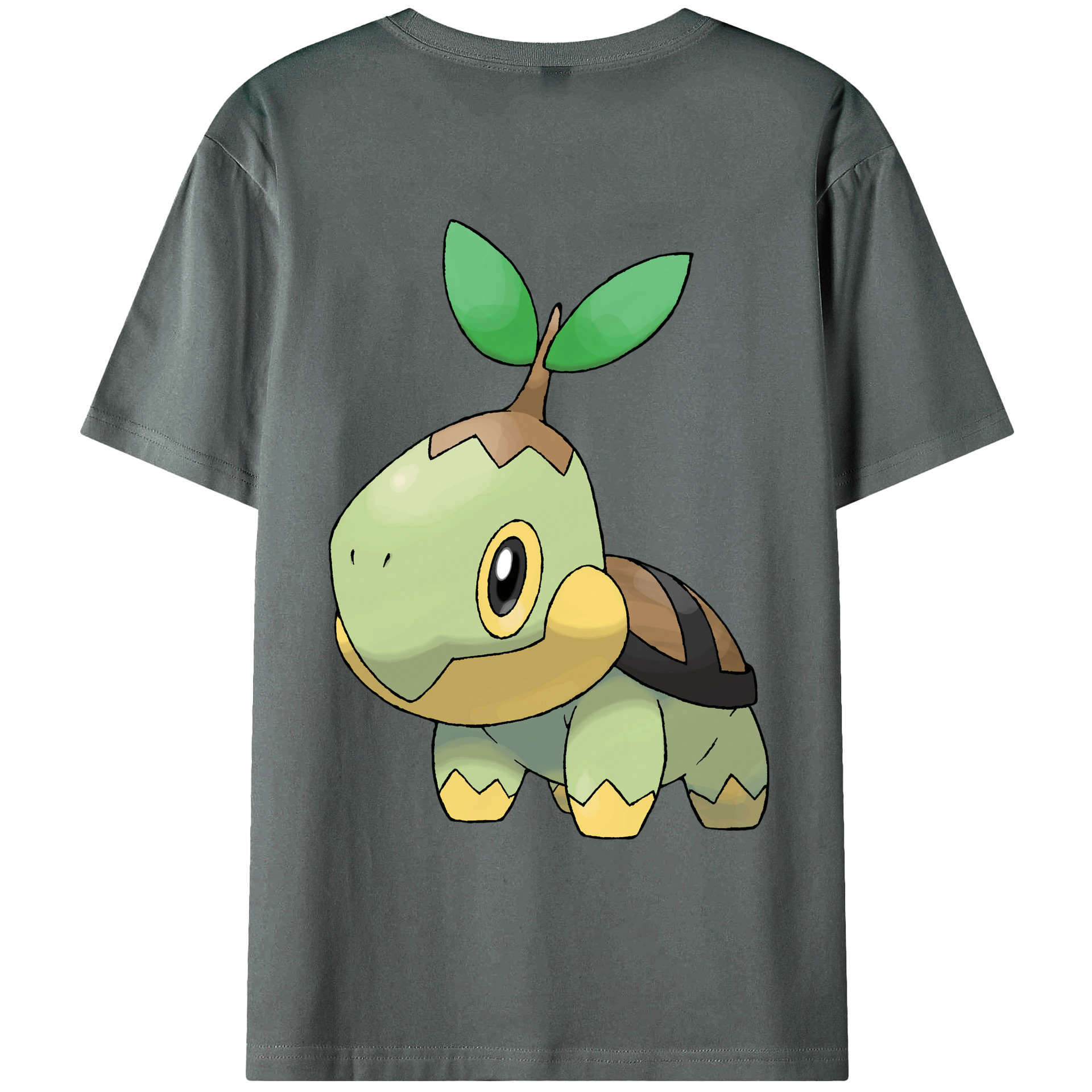（画像用） ポケットモンスター Pokémon 綿100％ メンズ半袖Tシャツ（バックプリント） 通気性